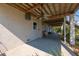 Covered patio with ceiling fan, suitable for outdoor dining and entertaining at 4386 Park Island Rd, Hollywood, SC 29449