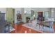 Inviting living room with hardwood floors, fireplace, and stylish decor at 503 W Carolina Ave, Summerville, SC 29483