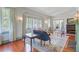 Charming living room featuring hardwood floors, large windows, and an elegant color palette at 503 W Carolina Ave, Summerville, SC 29483