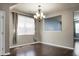 Cozy dining area featuring neutral walls, hardwood floors, and natural light at 515 Flycatcher Dr, Goose Creek, SC 29445