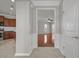 The entryway leads to the living room with hardwood floors and kitchen on the left at 554 Tranquil Waters Way, Summerville, SC 29486