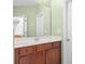 Bathroom featuring green walls, a marble-look tile floor, and vanity at 7601 Stargazer Dr, Hanahan, SC 29410
