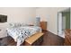 Spacious bedroom featuring wood floors and an ensuite bathroom at 7601 Stargazer Dr, Hanahan, SC 29410