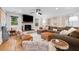 Comfortable living room with a fireplace, hardwood floors, and a cozy seating arrangement at 847 Condon Dr, James Island, SC 29412