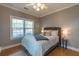 Neutral bedroom with large window for natural light and hardwood flooring at 1025 Riverland Woods Pl # 906, Charleston, SC 29412