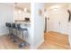 Convenient breakfast bar seating overlooks this bright kitchen with pendant lighting and stainless appliances at 1025 Riverland Woods Pl # 906, Charleston, SC 29412