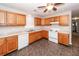 Bright kitchen featuring oak cabinets, stone countertops, and stainless appliances at 119 Carolina Wren Ave, Ladson, SC 29456