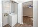 This laundry room features a washer and dryer hookups and a window at 119 Carolina Wren Ave, Ladson, SC 29456