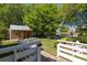 This backyard includes a deck, a storage shed and access to the river at 1516 Village Sq, Mount Pleasant, SC 29464