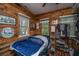 Unique bedroom with natural wood paneling, cozy bed, and ample natural light, creating a rustic retreat at 152 Coming St St, Charleston, SC 29403