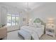 Serene bedroom with patterned headboard, shuttered window, and neutral tones creating a tranquil space at 155 Wingo Way # 415, Mount Pleasant, SC 29464