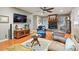 Cozy living room with fireplace and lots of seating at 302 Summerset Ln, Summerville, SC 29483