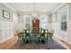 Dining room with wainscoting, hardwood floors, and natural light offers space for meals and gatherings at 305 N Civitas St, Mount Pleasant, SC 29464