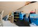 Attic with custom storage solutions at 309 Huntington Rd, Summerville, SC 29483
