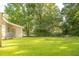 Lush backyard with vibrant green grass and mature trees at 407 Tammie Ave, Goose Creek, SC 29445