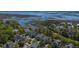 Aerial view showcasing a waterside community with marsh views, waterways, and beautiful homes at 4082 Blackmoor St, Mount Pleasant, SC 29466