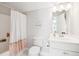 Bathroom with shower and tub combination, toilet, and a white vanity with sink and mirror at 4082 Blackmoor St, Mount Pleasant, SC 29466