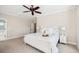 Bright bedroom with light walls, a ceiling fan, and a comfortable bed at 4082 Blackmoor St, Mount Pleasant, SC 29466