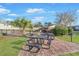 Outdoor picnic area with tables and charcoal grills set in a fenced-in green space of the community at 415 Parkdale Dr # 2B, Charleston, SC 29414
