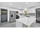 Modern kitchen with white cabinets, stainless steel appliances, and center island at 7 Andrea Ct, Hanahan, SC 29410