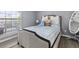 Bedroom with bed, mirror and grey walls at 700 Daniel Ellis Dr # 10307, Charleston, SC 29412