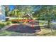 Community playground with slides, swings and climbing structures, surrounded by green lawn at 853 Bibury Ct, Charleston, SC 29414