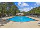 Large outdoor pool with shallow end, perfect for Gathering fun in the sun with ample seating surrounding at 1025 Riverland Woods Pl # 1008, Charleston, SC 29412