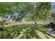 Expansive backyard featuring lush green grass and mature trees, providing a peaceful outdoor retreat at 104 Valentin Dr, Summerville, SC 29483