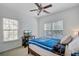 Bedroom showcasing natural light, ceiling fan and a stylish bedspread at 104 Valentin Dr, Summerville, SC 29483