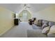 Cozy bonus room with vaulted ceiling, ceiling fan and comfortable seating at 104 Valentin Dr, Summerville, SC 29483