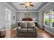 Bedroom with hardwood floors and a large window showing the view outside at 108 Bluff Isle Ct, Summerville, SC 29486