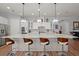Kitchen island with pendant lighting and white countertops at 108 Bluff Isle Ct, Summerville, SC 29486