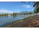 Scenic lake view showcasing the waterfront homes and tranquil community setting at 108 Bluff Isle Ct, Summerville, SC 29486