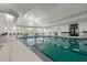 Indoor swimming pool with lane dividers, large windows, and bright lighting at 108 Bluff Isle Ct, Summerville, SC 29486