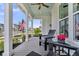 Relaxing front porch featuring seating, a ceiling fan, and neighborhood views at 116 Backhurst Dr, Summerville, SC 29486