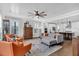 Spacious living room featuring hardwood floors, a ceiling fan, and an open floor plan at 116 Backhurst Dr, Summerville, SC 29486
