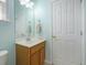 Bathroom with a window, vanity, mirror, and a toilet at 117 Blue Bonnet St, Summerville, SC 29483
