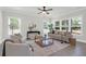 Bright living room featuring neutral tones, comfortable seating, and plenty of natural light from the large windows at 120 Mcmakin Dr # 16, Summerville, SC 29483