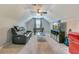Large bonus room with vaulted ceiling, foosball table, and entertainment area at 1426 Tannery Row, Johns Island, SC 29455