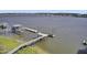 Picturesque dock featuring multiple levels for leisure and direct water access, boat lift included at 146 Rivers Edge Way, Wando, SC 29492