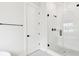Modern bathroom featuring glass enclosed shower and white subway tile at 1604 Bernier Commons, Johns Island, SC 29455
