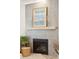 Close-up of a modern fireplace with decorative accents and a minimalist design at 1604 Bernier Commons, Johns Island, SC 29455