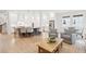 Bright open-concept living space features an island kitchen with bar seating and natural light at 1604 Bernier Commons, Johns Island, SC 29455