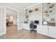 Office with built-in shelving, desk space, and hardwood floors at 1604 Bernier Commons, Johns Island, SC 29455