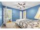 Inviting bedroom with access to an adjoining sunroom and bathroom, offering comfort and relaxation at 188 Midlands Pkwy # 507, Summerville, SC 29485