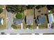 Neighborhood aerial view of a house on a well-maintained block in a residential suburban area at 203 Two Hitch Rd, Goose Creek, SC 29445