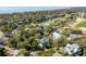 Beautiful aerial view of a coastal neighborhood with mature trees, golf course, and ocean views at 23 Fairway Village Ln, Isle of Palms, SC 29451