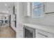 Modern kitchen with white cabinets, stainless steel appliances, and stylish countertops at 2866 Sugarberry Ln, Johns Island, SC 29455