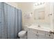 This bathroom offers a toilet, a mirror and a shower and is perfect for everyday use at 308 Pickering Ln, Charleston, SC 29414