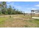 Expansive fenced backyard features a patio area, offering privacy and room for outdoor activities at 313 Squire Pope Rd, Summerville, SC 29486